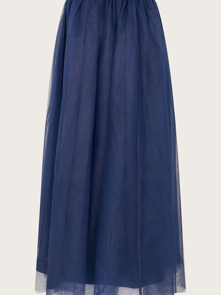Monsoon Blue Sequin Lace Top and Maxi Tulle Skirt Prom Set - Image 4 of 4
