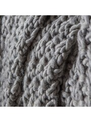 Gallery Home Grey Moss Chunky Knitted Throw - Image 3 of 5
