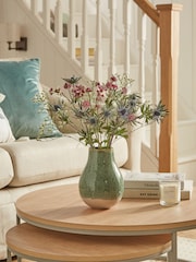 Green Reactive Glaze Ceramic Flower Vase - Image 1 of 4