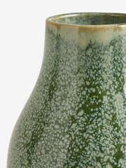Green Reactive Glaze Ceramic Flower Vase - Image 2 of 4