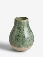 Green Reactive Glaze Ceramic Flower Vase - Image 3 of 4