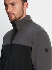 Tog 24 Black Farlow Press Stud Neck Fleece - Image 5 of 7