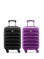 Flight Knight EasyJet Overhead 55x35x20cm Hard Shell Cabin Carry On Case Suitcase Set Of 2 - Image 1 of 10