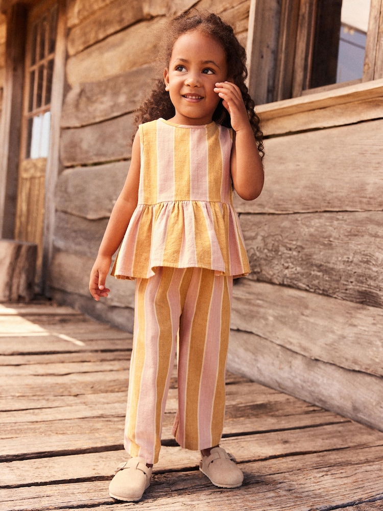 Pink/Yellow Stripe Co-ord Set (3mths-8yrs) - Image 1 of 1 Pink/Yellow Stripe Co-ord Set (3mths-8yrs) - Image 1 of 1