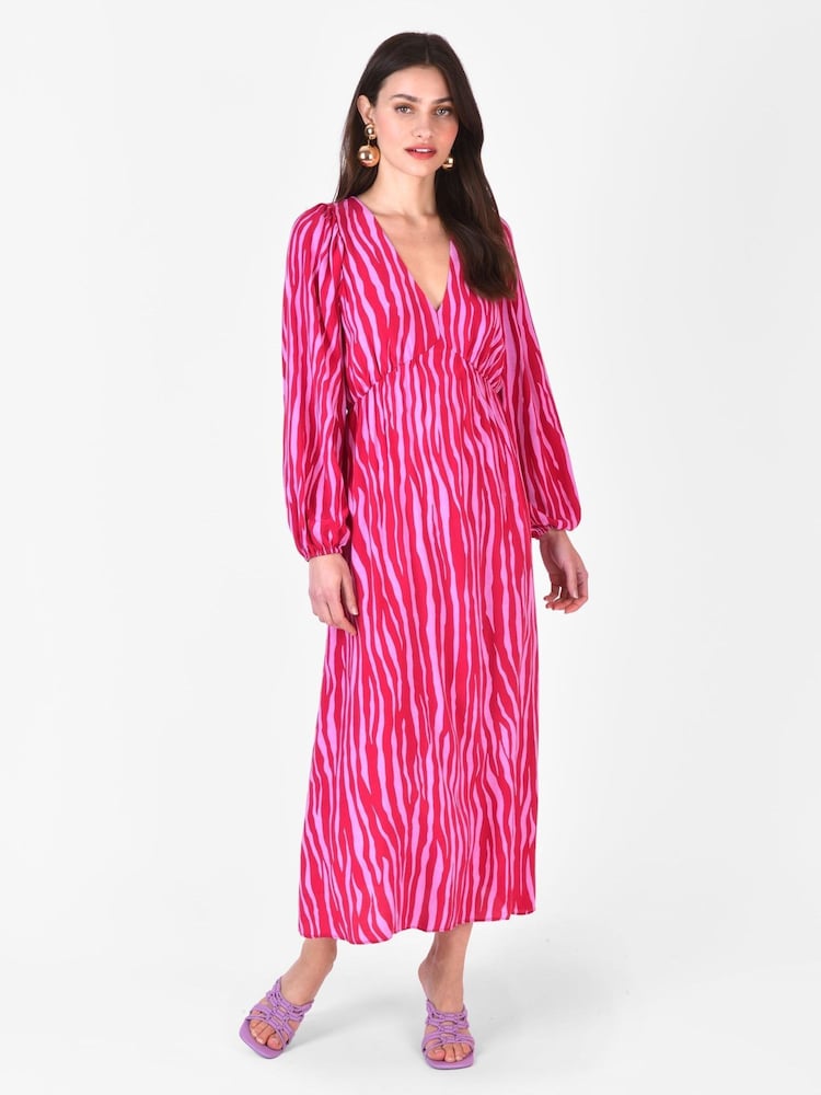 Ro&Zo Purple Zebra Print Dress - Image 1 of 3