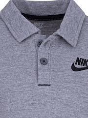 Nike Grey Little Kids Pique Polo - Image 3 of 3