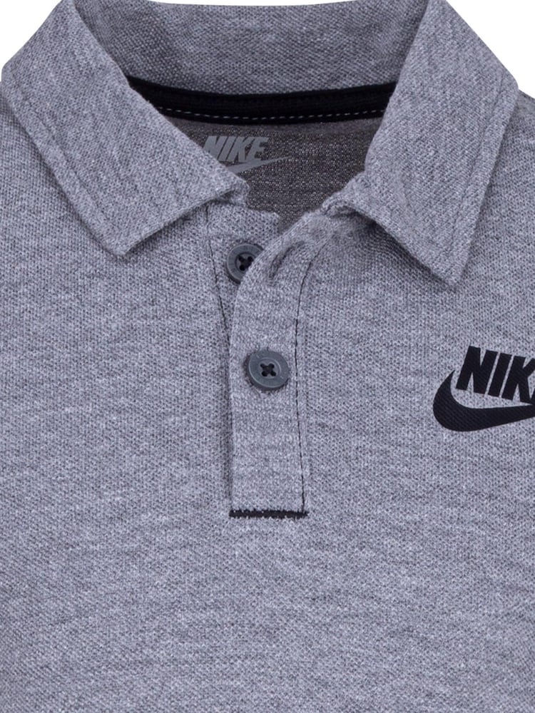 Nike Grey Little Kids Pique Polo - Image 3 of 3