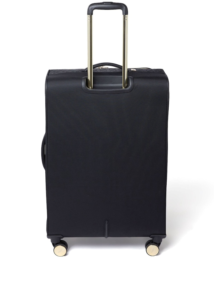 Dune London Black Oriel Monogram 78cm Large Suitcase - Image 2 of 5