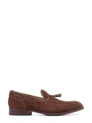 Коричневый - Ченые кожаные лоферы с кисточками для мужчин Jones Bootmaker Devon - Image 1 of 5