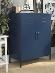 Dorel Home Navy Blue Europe Bradford 2 Door Metal Storage Cabinet - Image 1 of 4