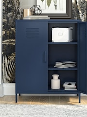 Dorel Home Navy Blue Europe Bradford 2 Door Metal Storage Cabinet - Image 2 of 4