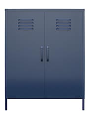 Dorel Home Navy Blue Europe Bradford 2 Door Metal Storage Cabinet - Image 4 of 4