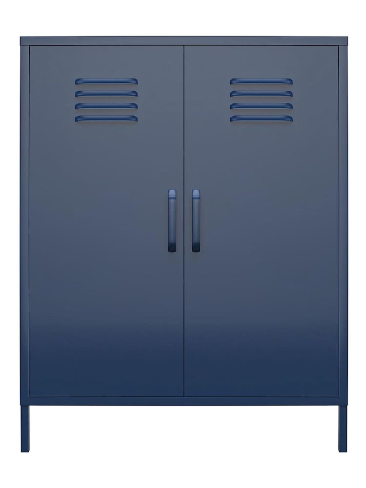 Dorel Home Navy Blue Europe Bradford 2 Door Metal Storage Cabinet - Image 4 of 4