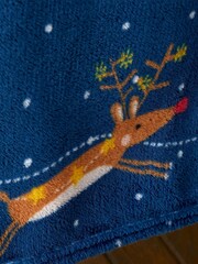 Catherine Lansfield Blue Santa's Christmas Wonderland Warm And Cosy Fleece Throw - Image 3 of 4