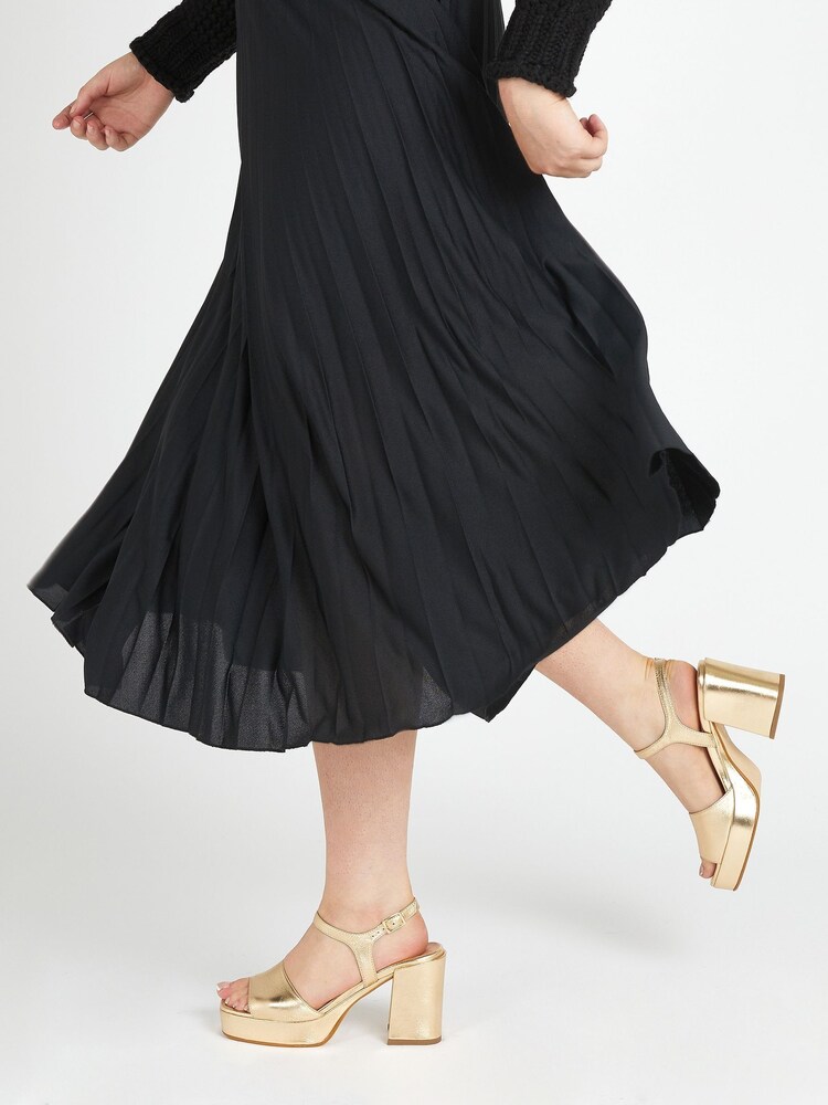 Jones Bootmaker Gold Giuseppa Platform Sandals - Image 1 of 6 Jones Bootmaker Gold Giuseppa Platform Sandals - Image 1 of 6