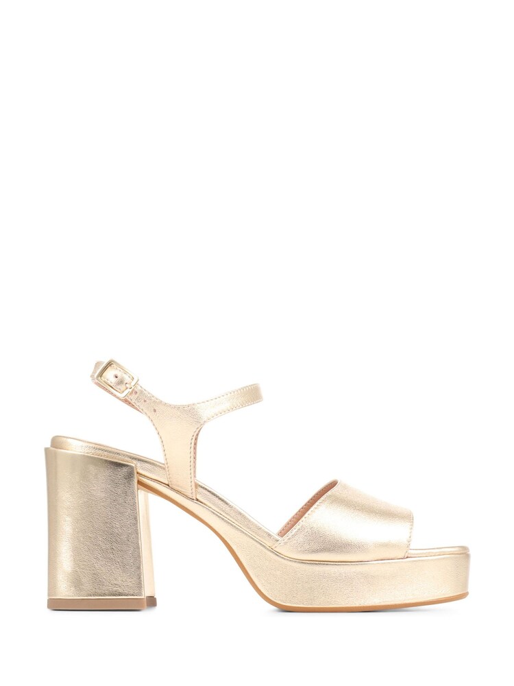 Jones Bootmaker Gold Giuseppa Platform Sandals - Image 2 of 6 Jones Bootmaker Gold Giuseppa Platform Sandals - Image 2 of 6