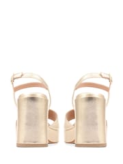 Jones Bootmaker Gold Giuseppa Platform Sandals - Image 4 of 6