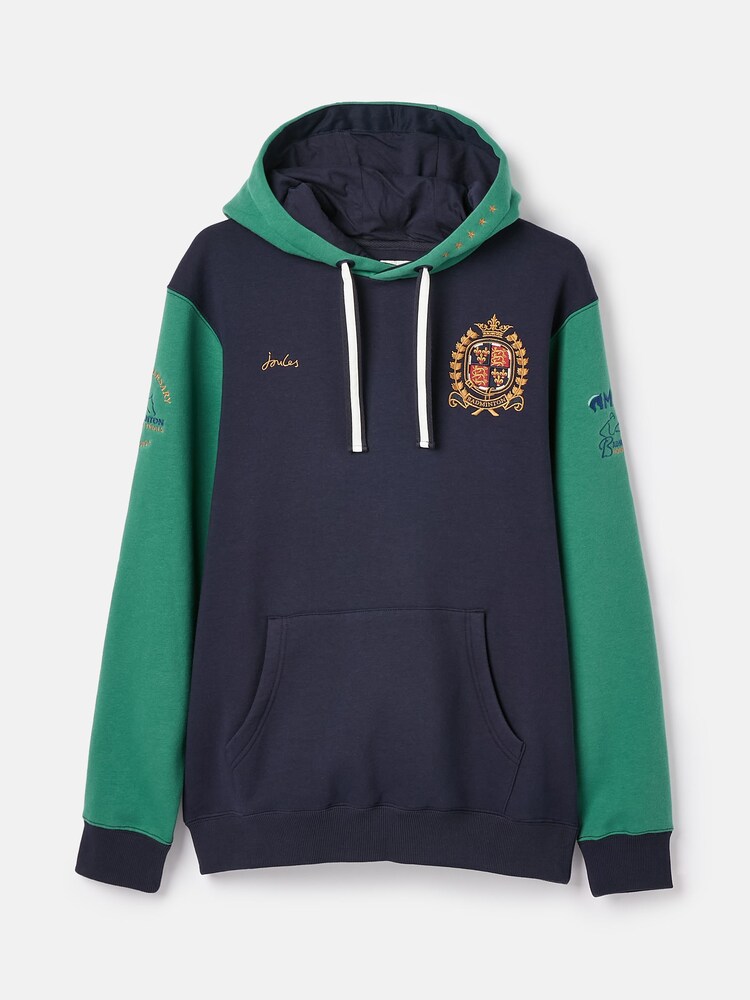 Joules Official Badminton Green & Navy Jersey Hoodie - Image 7 of 7 Joules Official Badminton Green & Navy Jersey Hoodie - Image 7 of 7