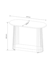 Grey Linear Marble Effect Sofa Side Table - Image 6 of 6