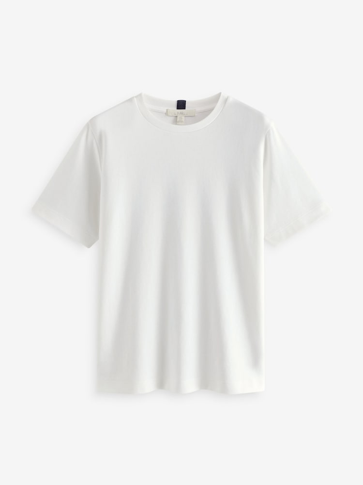 Blanc - T-shirt Manche courte Col ras du cou lourd - Image 7 of 9