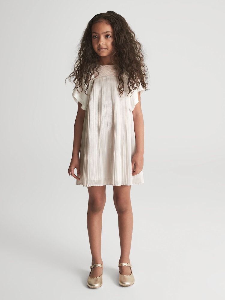 Vestido plisado metalizado Ariella de Reiss - Imagen 1 de 9