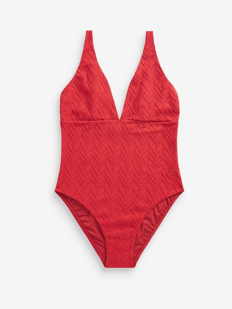 Red Plunge Tummy Control Swimsuit - Image 6 of 6