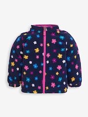 JoJo Maman Bébé Pink Blossom 4-in-1 Waterproof Polarfleece Jacket - Image 2 of 10