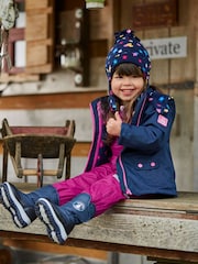 JoJo Maman Bébé Pink Blossom 4-in-1 Waterproof Polarfleece Jacket - Image 7 of 10
