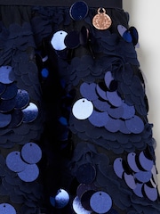 Angel & Rocket Blue Ellie Sequin Skirt - Image 3 of 8