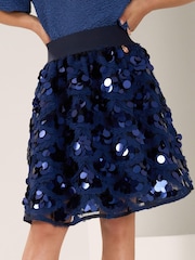 Angel & Rocket Blue Ellie Sequin Skirt - Image 5 of 8