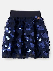 Angel & Rocket Blue Ellie Sequin Skirt - Image 6 of 8