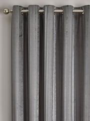Appletree Grey Conrad Eyelet Curtains - Image 2 of 3
