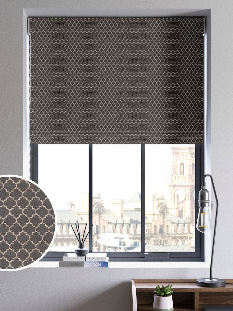 Mole Brown Bramhall Made To Measure Roman Blinds - Image 1 of 6