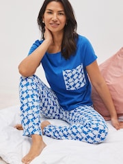 Blue Turtle Cotton Short Sleeve Pyjamas - Image 1 of 7