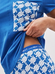 Blue Turtle Cotton Short Sleeve Pyjamas - Image 4 of 7