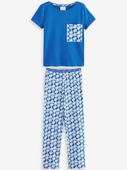 Blue Turtle Cotton Short Sleeve Pyjamas - Image 5 of 7