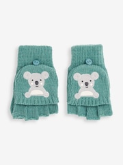 JoJo Maman Bébé Teal Koala Gloves - Image 1 of 4