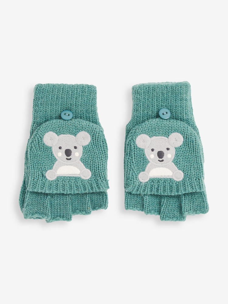 JoJo Maman Bébé Teal Koala Gloves - Image 1 of 4