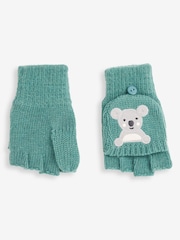 JoJo Maman Bébé Teal Koala Gloves - Image 3 of 4