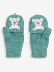 JoJo Maman Bébé Teal Koala Gloves - Image 4 of 4