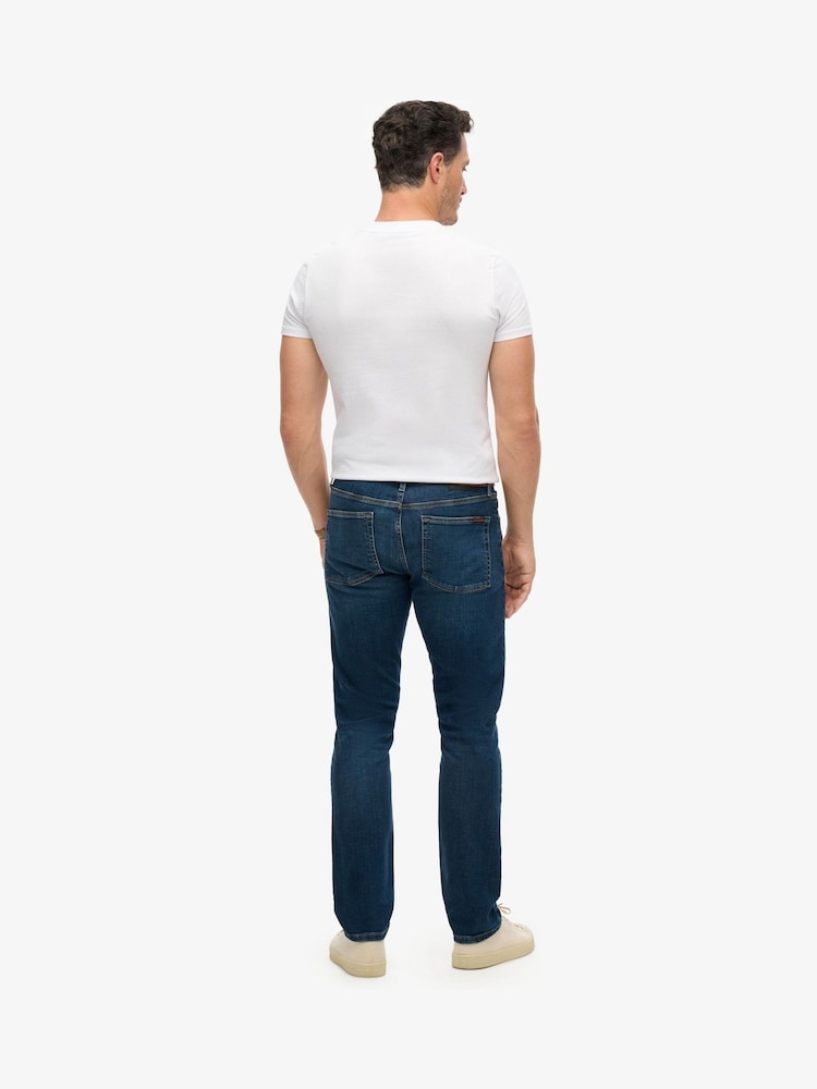 Superdry Dark Blue Cotton Slim Straight Jeans - Image 3 of 8