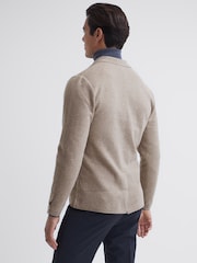 Reiss Chinchilla Marko Double Breasted Knitted Cashmere Blazer - Image 5 of 7