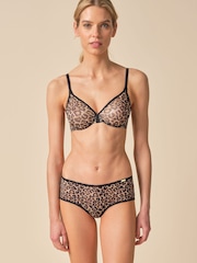 Gossard Glossies Sheer Leopard Moulded Bra - Image 3 of 10