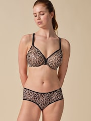 Gossard Glossies Sheer Leopard Moulded Bra - Image 6 of 10