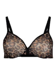 Gossard Glossies Sheer Leopard Moulded Bra - Image 9 of 10