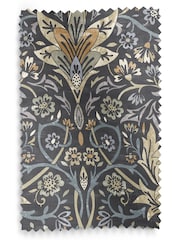 Indigo Blue Langley Made To Measure 100% Cotton Curtains - Image 9 of 9