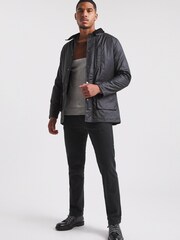 Jacamo Black Cotton Wax Jacket - Image 1 of 4