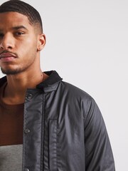 Jacamo Black Cotton Wax Jacket - Image 4 of 4