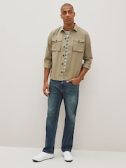 Vintage-Dunkelblau - Lässig - Denim-Jeans mit Vintage-Waschung - Bild 2 von 8