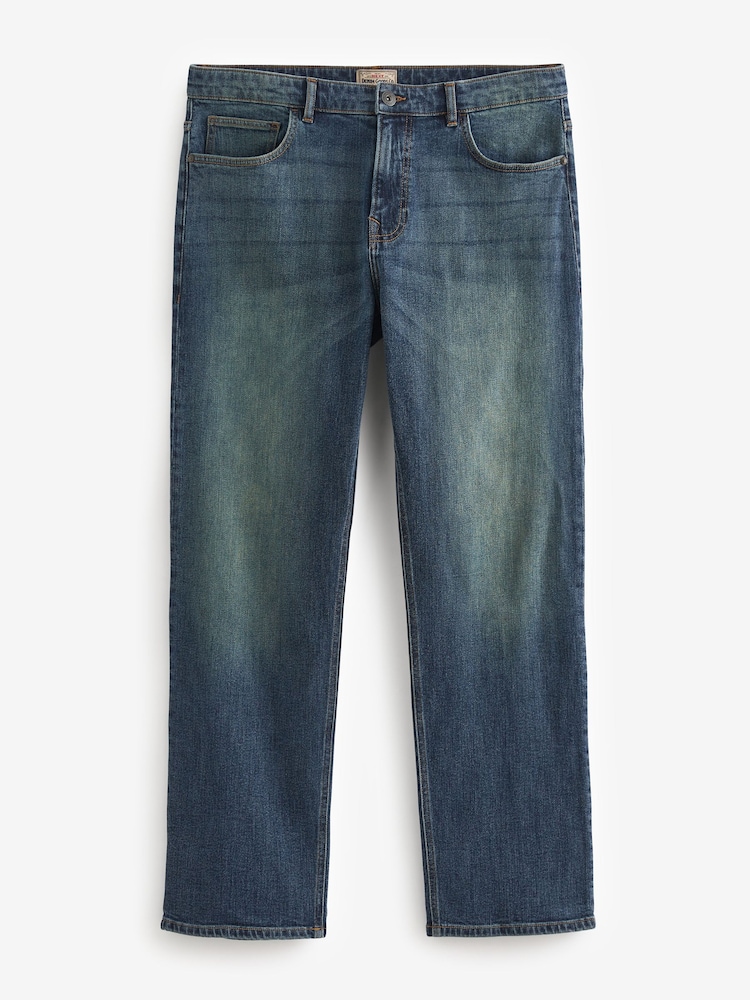 Vintage Dark Blue Relaxed Vintage Stretch Authentic Jeans - Image 5 of 8